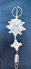 Pair Of Rare Antique Moroccan Silver Fibulae C 1900 With 18  Chain And Finials 