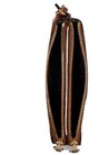 New      Authentic Coach Double Corner Zip Wristlet wallet Signature Leather Khaki