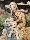 Vtg Virgin Mary Baby Jesus 3d Plaster Plaque Religious Madonna And Child