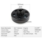 Centrifugal Clutch 3 4 In Bore 12 Tooth 35 Chain For Go Kart Mini Bike Atv