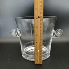 Tiffany   Co Ice Bucket Wine Chiller Scroll Handles Vtg Glass Scratched