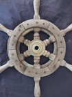 18  Nautical Wooden Ship Helm Steering Wheel Antique Salvaged Boat Decor