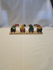 Beautiful Exotic Rainbow Lorikeets On A Branch Souvenir Of Honduras