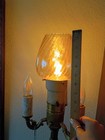 Antique Vintage Glass Swirl Lampshade Touchier Floor Ceiling