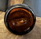 Antique Amber Glass Bottle Possibly A Beer Bottle From The 19th Century