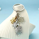 Sea Life Charm Turtle Keychain Fashion Creative Key Chain Car Bag Pendant Decor