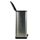 Mainstays 13 2 Gallon Trash Can  Plastic Rectangular Step Kitchen Trash Can  Sil