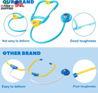 18 Piece Kids Doctor Kit Pretend Play Bag With Stethoscope Blue Toy Set