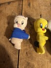 Vintage Sylvester tweety  Porky And Bugs Bunny Clip-on Hugger Cloth And Rubber