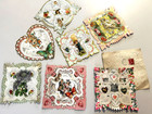 Antique Valentine Card  Lot Of 7    paper Lace  Embossed Die Cut Heart  C 1900