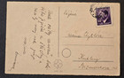 Ww2 Nazi German Third Reich Occupied Czech Postcard Winter W Adolf Hitler Stamp