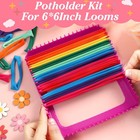 600 Pieces Loom Loops Potholder Muti-colored Weaving Loom Loop Potholder Loop   