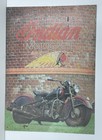 2 Vtg Indian Motorcycle Wall Hanging Metal Posters 17x12 5   