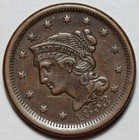 1853 Braided Hair Liberty Head Large Cent - Us 1c Copper Coin