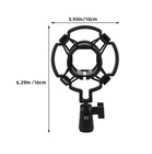 1pc Condenser Microphone Shock Mount Recording Mic Holder Black - New