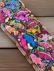 Traditional Mexican Table Runner Handmade Embroidered Bold Bright Fish 86   x15   