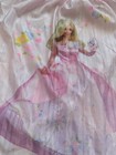 Vintage 90 s Girls Barbie Princess Pink Nylon Nightgown Made In Usa Size 6