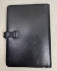 Vtg 90s Coach Black Leather Address Day Planner Agenda 6 Ring Binder Organizer