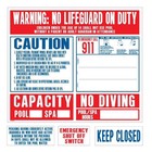 National Stock Sign California 2012 Regulation Pool Sign Set Cal Reg