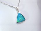 Verde Argento  Genuine Australian Opal Pendant Silver Gem Gift 1 4g P90
