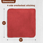 Shop Towels 50 Pack Cotton Rags Size 14 x14  Commercial Grade  50 Pack  Red 