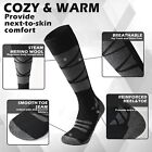 Merino Wool Thermal Knee High Warm Socks Men Women 2 Packs For Winter Skiing    