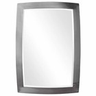 Uttermost 9618 Haskill Brushed Nickel Iron Frame Transitional 1   Bevel Mirror