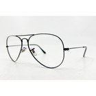 Ray-ban Aviator Eyeglasses Black Metal Frame 58-14 B l Usa Vintage 27015