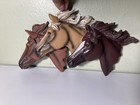 Horse Heads Resin Wall Decor 12  X 7 