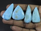 193cts  Natural Larimar Pectolite Mix Cabochon Loose Gemstone 04 Pcs Lot I794
