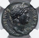 Hadrian 117-138 Ad Galley Trireme Ship Boat  Roman Empire Ae As Coin Ngc  Ch Vf