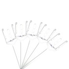 120 Pack 12  Plastic Clear Floral Picks Straight Fork Head Card Holders For W   