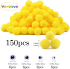 Pom Poms  150pcs 1 Inch Yellow Pom Poms For Crafts  Puff Balls