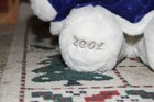 Vtg Plush White Bear Dan Dee Plush Collectors Choice 2002 Blue Holiday Snowflake