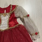 Walt Disney World Dress Girls Belle 6-6x Red Gold Deluxe Costume Cosplay Euc