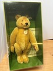 Steiff 1985 Yellow Dicky Bear W  In Box 1930 Replica Button Tag 0172 32