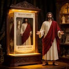 Jesus Christ Resin Statue Sacred Heart Figure Christian Home Decor Collectible