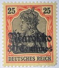 Travelstamps  Germany Offices In Morocco Ovpt Stamp Scott  49 Mint Mogh Wmk