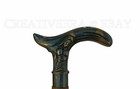 Antique Victorian Solid Brass Mermaid Head Handle For Walking Stick Cane