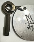 Hotel Meridien Paris France Metal Hotel Room Key  3029 Fob W  Fontaine Paris Key