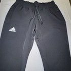 Adidas Track Pants Mens Large Black Sideline Team Issued Training