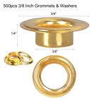 1000pcs  2 3 8  Fasnap Self Piercing Grommets  Metal Eyelets Brass Finish punch