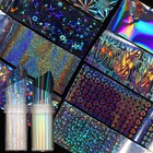 1rolls Nail Art Transfer Foil Sticker Holographic Flower Starry Diy Art Decals E