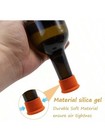 3pcs Silicone Wine Bottle Stoppers Reusable Bottle Cork Seals Random Colors