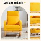 New Rocking Chair Nursery Rocker With Soft Seat High Backrest Adustable Footrest