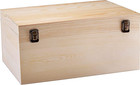 Large Wooden Box - 14  X 10  X 6 5  - Unfinished Pine Wood Box For Crafts  Stora