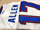 2xl Josh Allen  17 White Vapor Fuse Jersey W madden Patch Buffalo Bills