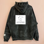 Gotofree Vintage Hoodie Washed Hooded Souvenir Sweatshirt Top Jumper Black Navy