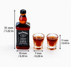 Dollhouse Miniature Jack Daniels Whiskey Bottles Set Of 3 1 12 Scale Bar Diorama