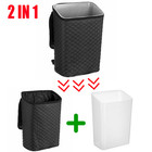 7 5l Car Trash Can Garbage Bin Multipurpose Hanging Storage With Lid Portable